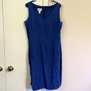 Cobalt Blue Irish Linen Sheath Dress